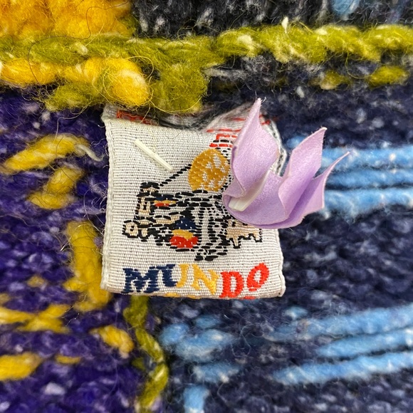 Vintage Mundo Color Wool Blend Colorful Knit Sweater - Picture 4 of 5